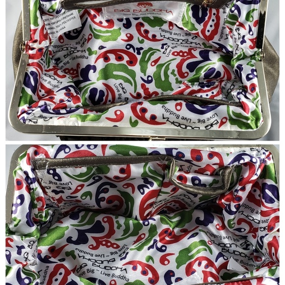 NWOT! Big Budda Pewter Pewter Weaved Small Bag - Picture 7 of 7